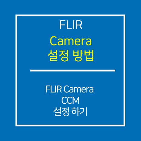 FLIR_CCM 설정 방법