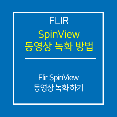 FLIR_SpinView 동영상 녹화 방법
