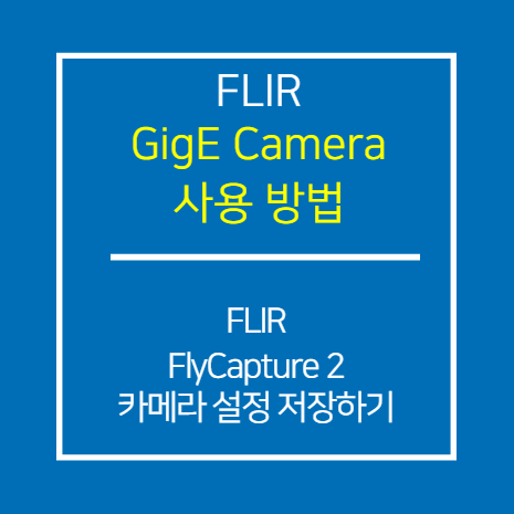 FLIR_GIGE_FlyCapture 2 카메라 설정 저장 방법
